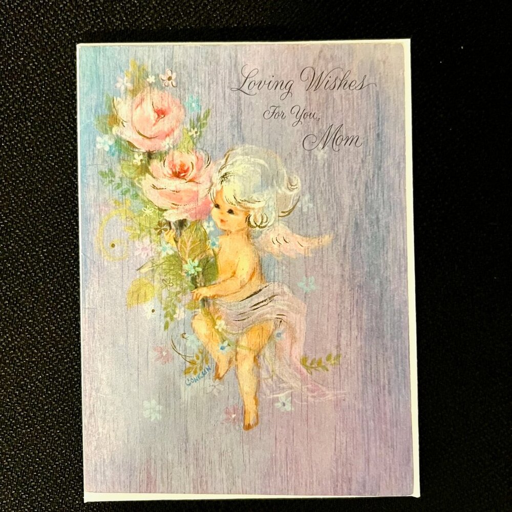 New - Vintage Mother's Day Card with Glitter